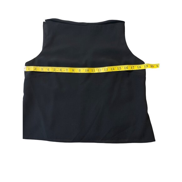 Vintage JR Nites by Caliendo Chiffon Layered Black Top 80s 90s Size 12P - Picture 10 of 14